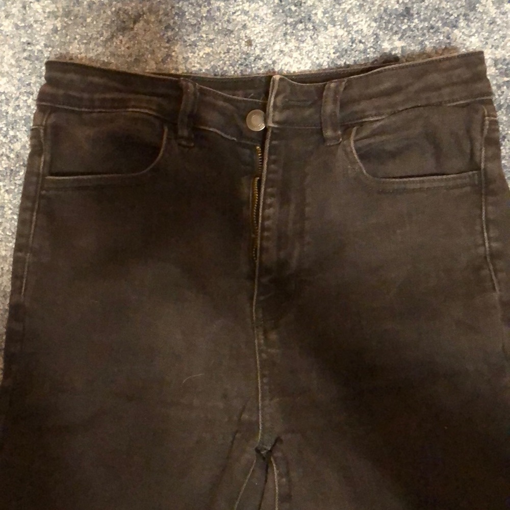 American eagle super stretch black jeggings